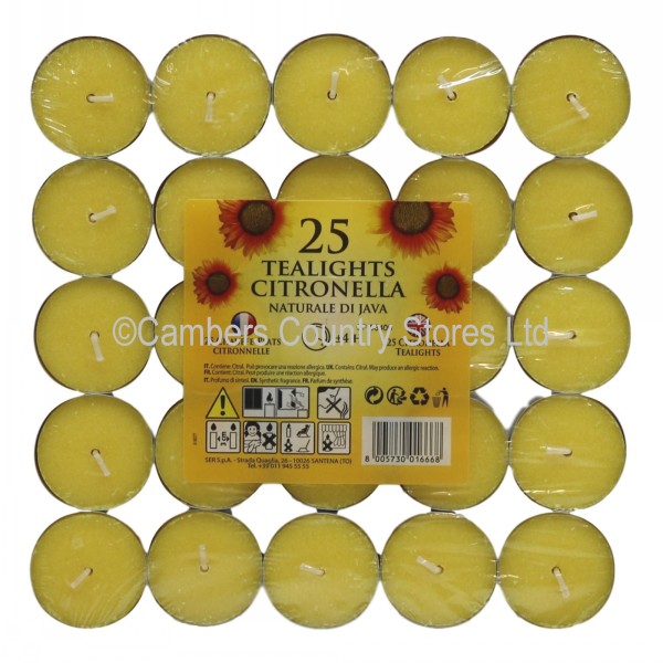 Prices Candles Citronella Tealights 25 Pack Cambers Country Store